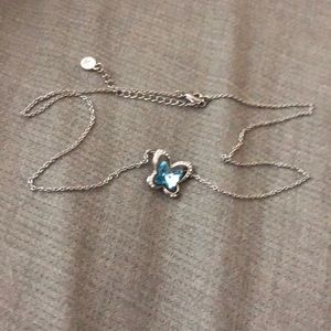 Lady colour butterfly necklace one stone missing